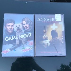 Brand new Annabelle and Game Night movies unopened
